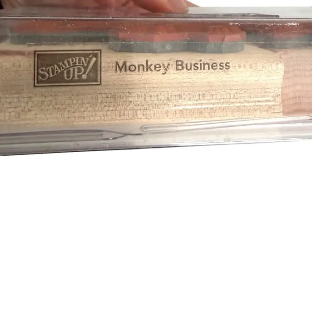 Stampin’ up wooden stamps monkey business